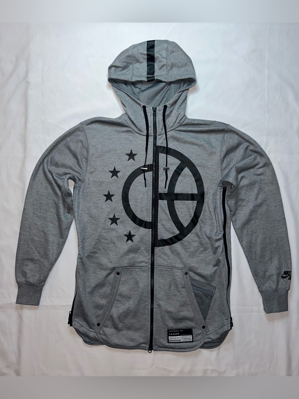 Nike Air Pivot V3 Full-Zip Hoodie Gray M Basketball Gym